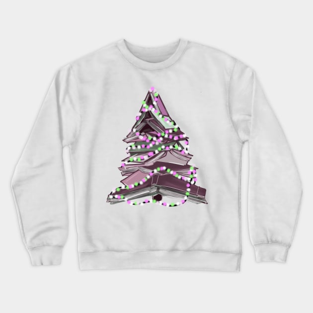 Bookish Christmas Tree Crewneck Sweatshirt by Sophie Elaina